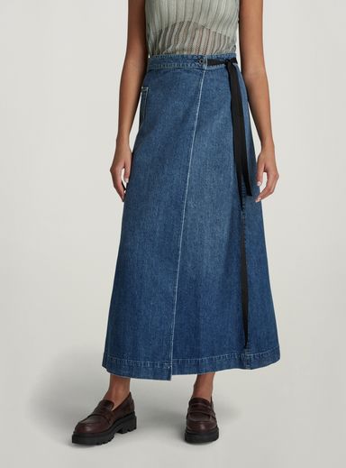 A-line Maxi Wrap Skirt